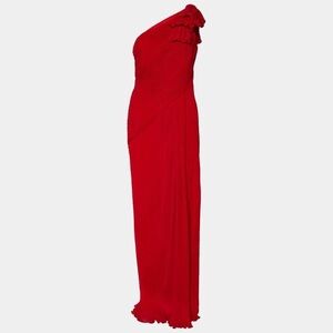 Tadashi Shoji Red One Shoulder Dress